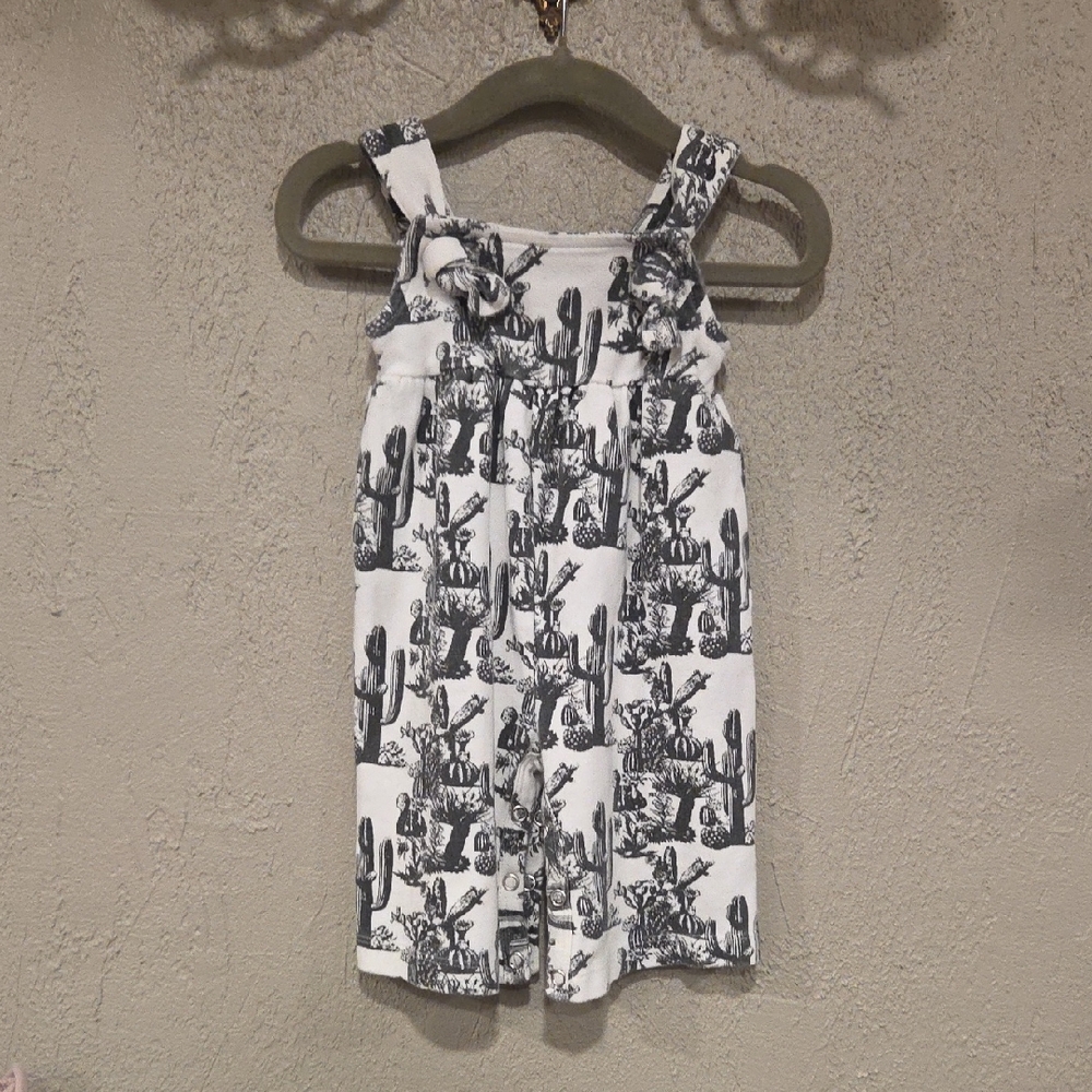 Kate Quinn Black and White Cactus Romper